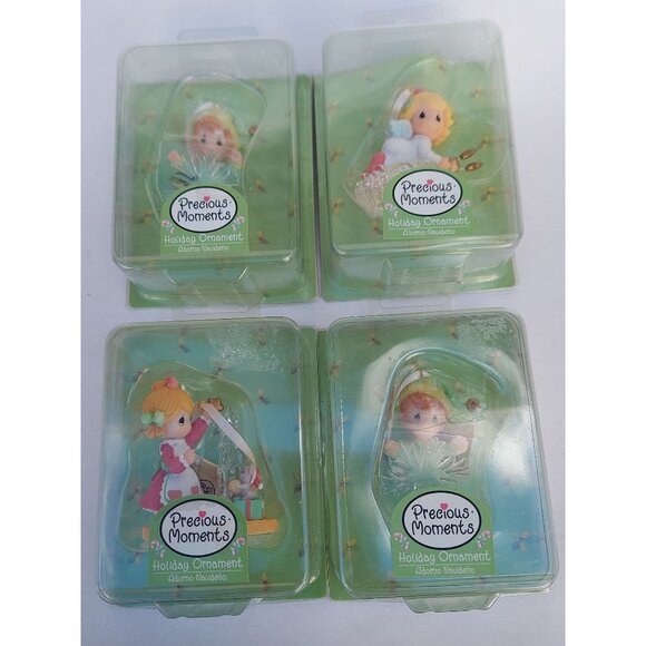Set Of Four Precious Moments Holiday Ornaments 2005 New In Package - Picture 1 of 3